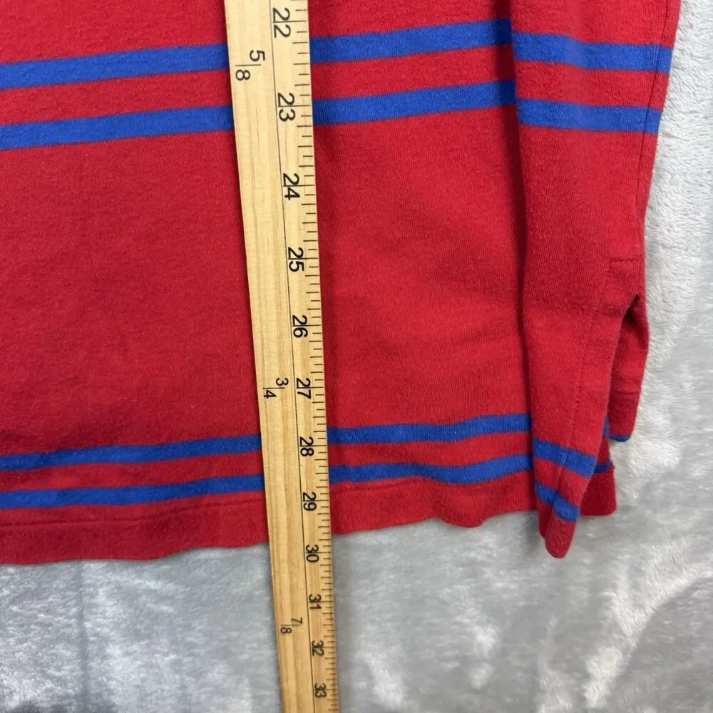 Vintage Polo Ralph Lauren Striped Polo Shirt XL Red Blue Green Pony Long Sleeve